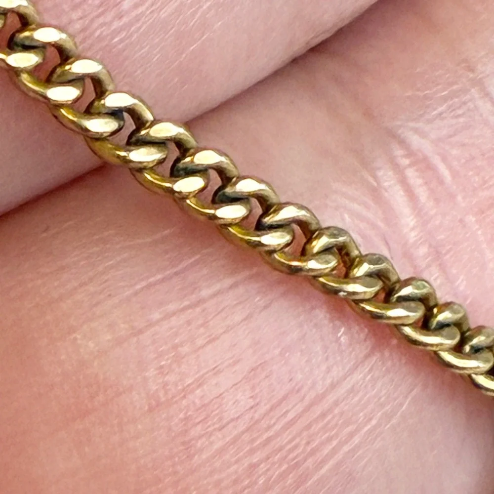 Vintage Swank Tie Chain Gold Filled Bar Clip Plaque Curb Link Mens Accessory